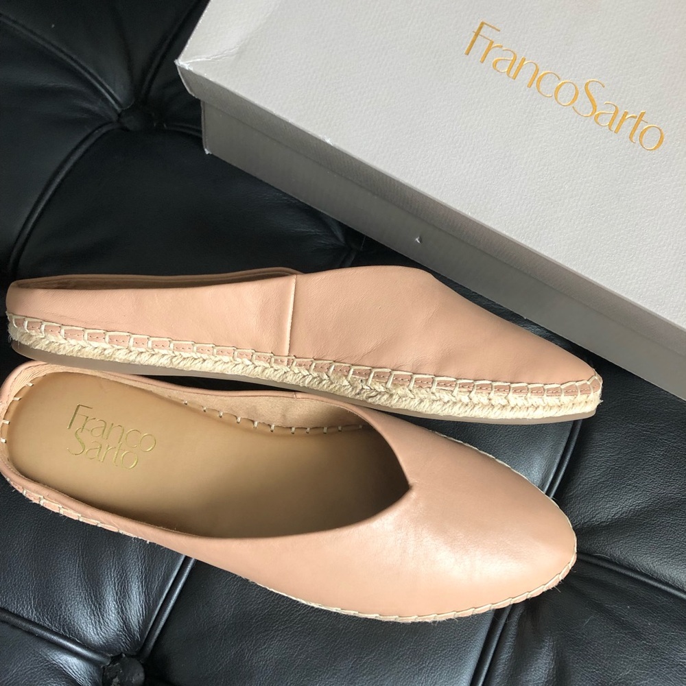 Franco Sarto peach espadrille flats size 9.5